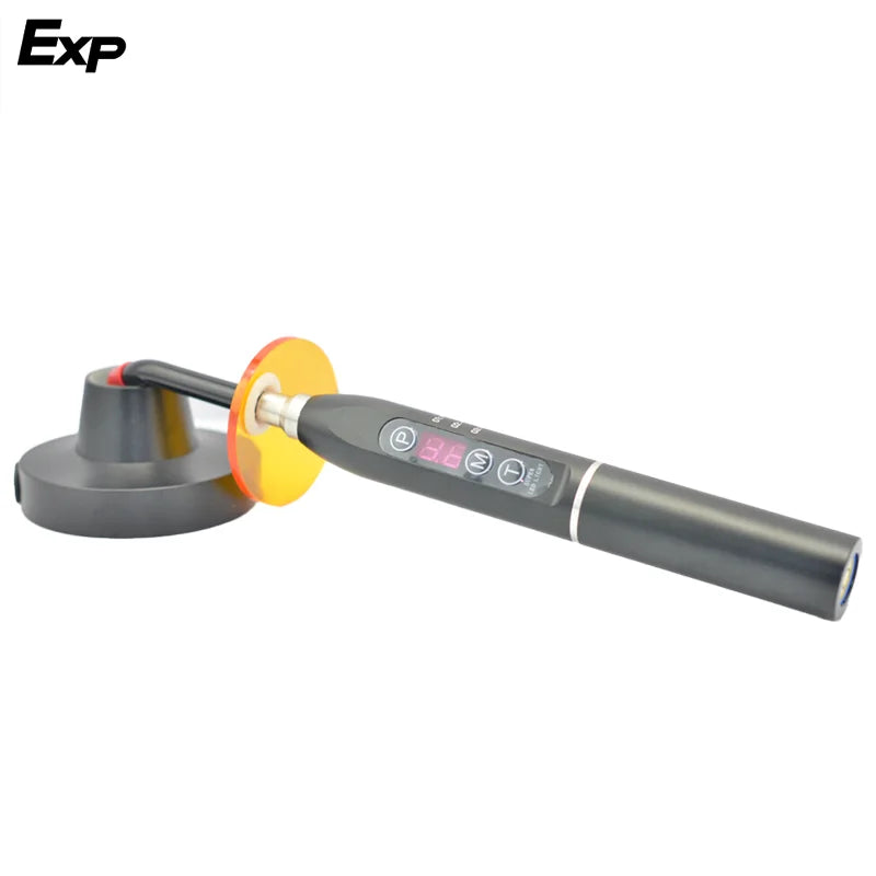 EXP Rechargeable LED Wireless Metal Curing Light Resin Curing Dental Equipment Cordless US/EU Pulg