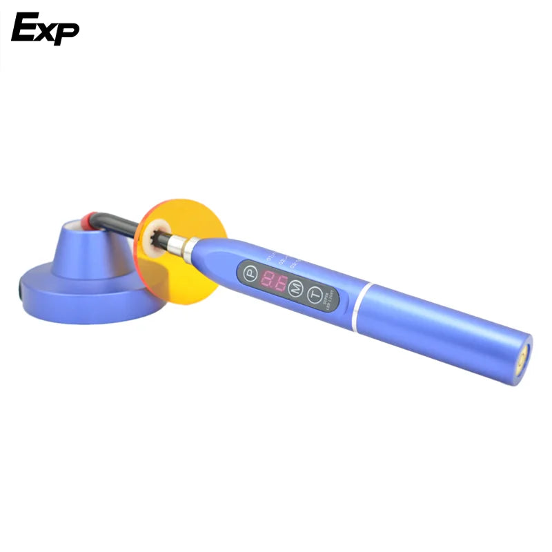EXP Rechargeable LED Wireless Metal Curing Light Resin Curing Dental Equipment Cordless US/EU Pulg