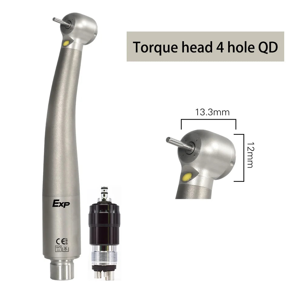 EXP Titanium Alloy Self-generator Dental LED Handpiece Standard and Torque Air Turbine Ceramic Bearing QD Coupler Dentist Tool