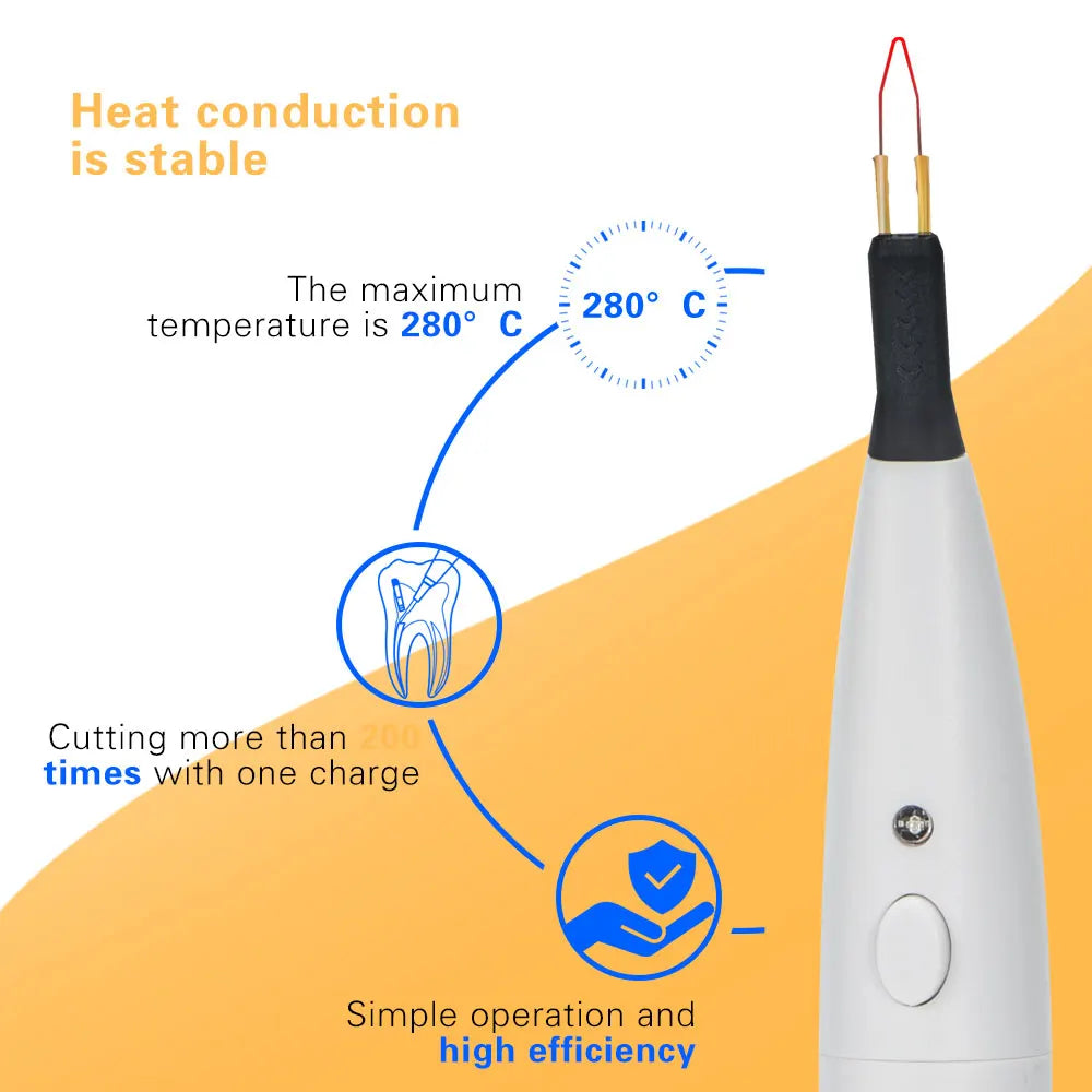 Electrocoagulation Hemostatic Pen 4 Tips Tooth and Gingival Cutter Dental Gutta Percha Cutting Wireless Charging Socket Heating