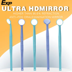 Exp 5pcs/Box Dental Single-Sided High-Definition Anti-fog Oral Mirror Nano-hardened Coating Anti-scratch And Autoclavable