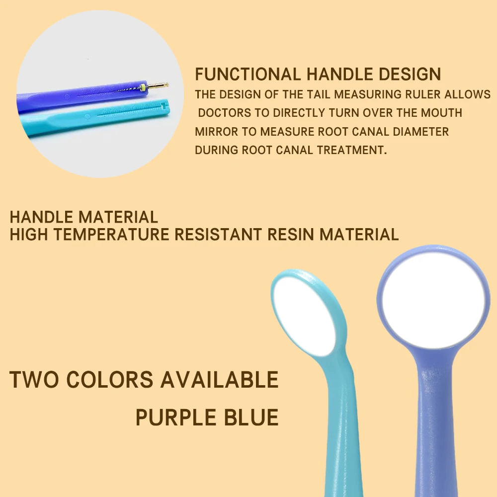 Exp 5pcs/Box Dental Single-Sided High-Definition Anti-fog Oral Mirror Nano-hardened Coating Anti-scratch And Autoclavable