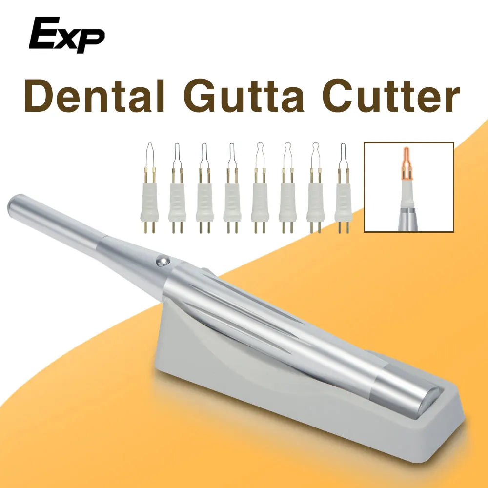 Exp 8 Tips Dental Gutta Percha Cutting Heated AA Battery Removable Model Teeth and Gum Cutter Electrocoagulation Hemostatic Pen