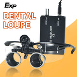 Exp Dental 2.5X 3.5X Magnifying Glass with LED Light Glasses Surgical Magnifying Glass Dental Medical Magnifying Glass