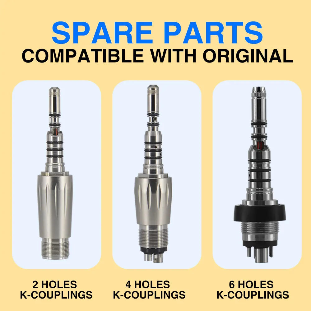 Exp Dental Fiber Optic Handpiece Torque Head Air Turbine Ceramic Bearing Dentist Tool Compatible with KaVo 2/4/6 Hole Connectors