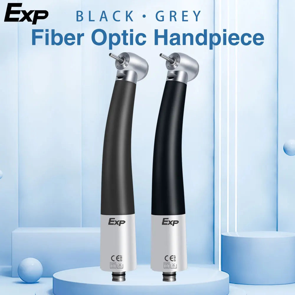 Exp Dental Fiber Optic Handpiece Torque Head Air Turbine Ceramic Bearing Dentist Tool Compatible with NSK 2/4 Hole Connectors