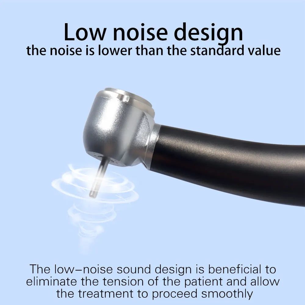 Exp Dental Fiber Optic Handpiece Torque Head Air Turbine Ceramic Bearing Dentist Tool Compatible with NSK 2/4 Hole Connectors