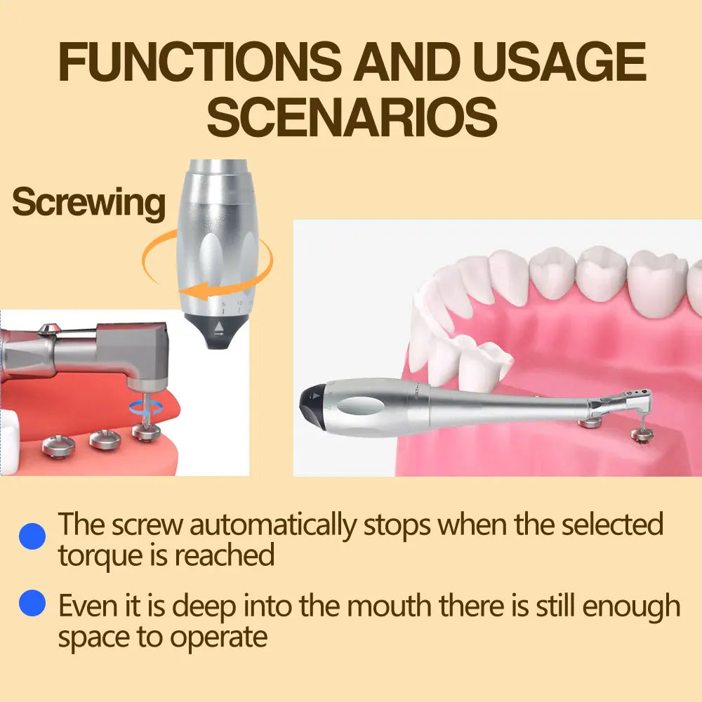 Exp Dental Universal Implant Torque Wrench With 12pcs Drivers Dentistry Ratchet Latch Head Handpiece 5 To 35 N.cm Dentist Tool