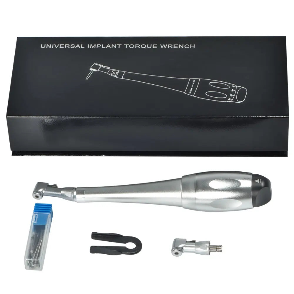 Exp Dental Universal Implant Torque Wrench With 12pcs Drivers Dentistry Ratchet Latch Head Handpiece 5 To 35 N.cm Dentist Tool