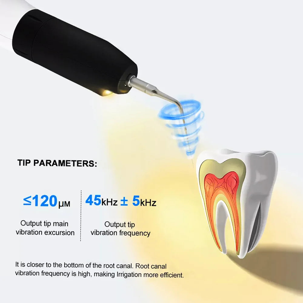 Exp LED Dental Wireless Ultrasonic Activator Endo Ultra Activator Ultrasonic Washing Tooth with 6 Tips Dentistry Tools
