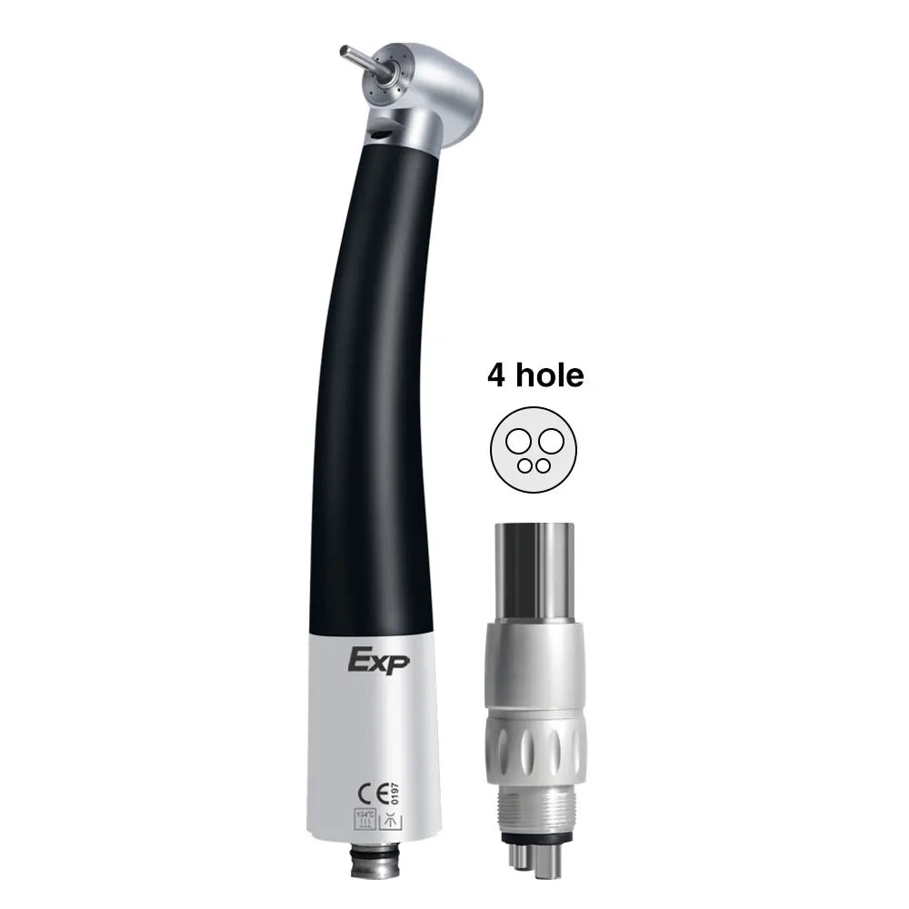 Exp Dental Fiber Optic Handpiece Torque Head Air Turbine Ceramic Bearing Dentist Tool Compatible with NSK 2/4 Hole Connectors