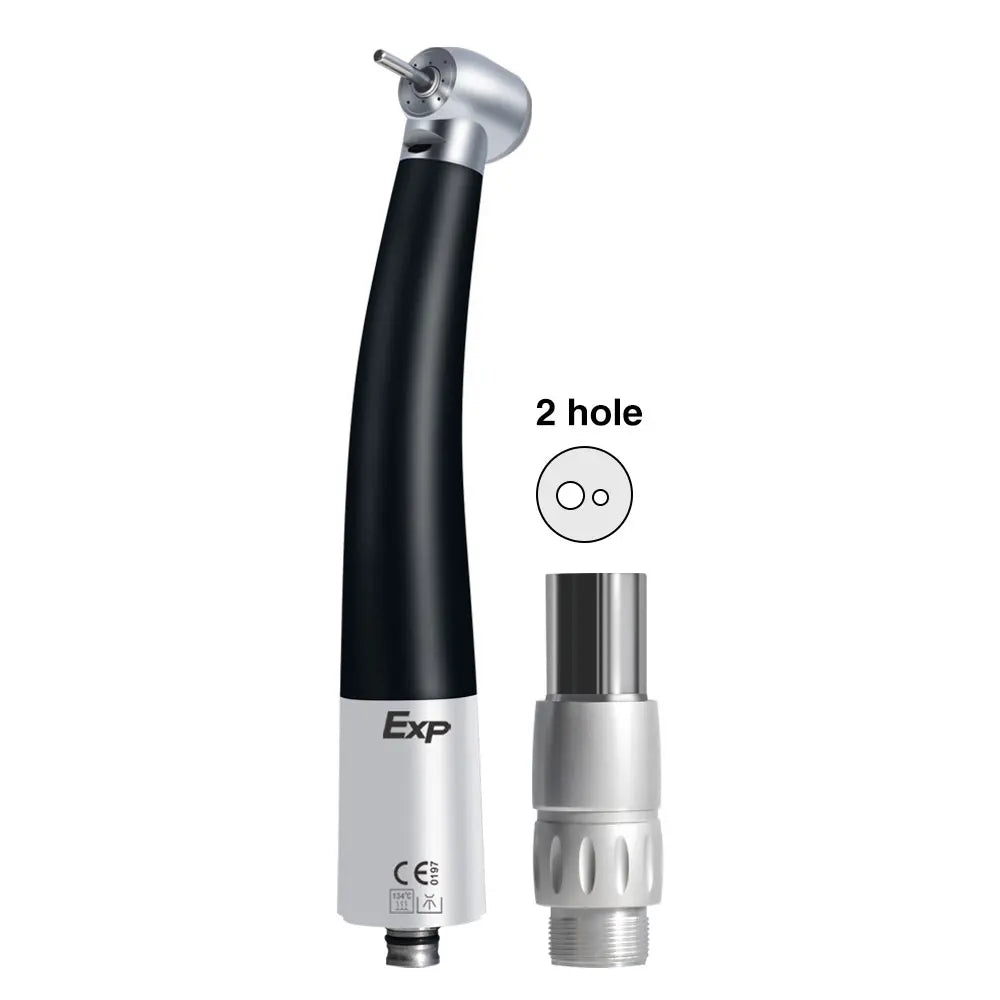 Exp Dental Fiber Optic Handpiece Torque Head Air Turbine Ceramic Bearing Dentist Tool Compatible with NSK 2/4 Hole Connectors