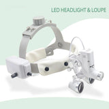 LED Dental LED Light Lamp Binocular Loupes Brightness Spot Adjustable Dental Lab 5W Headlamp for Surgical Headlight 2.5X 3.5X