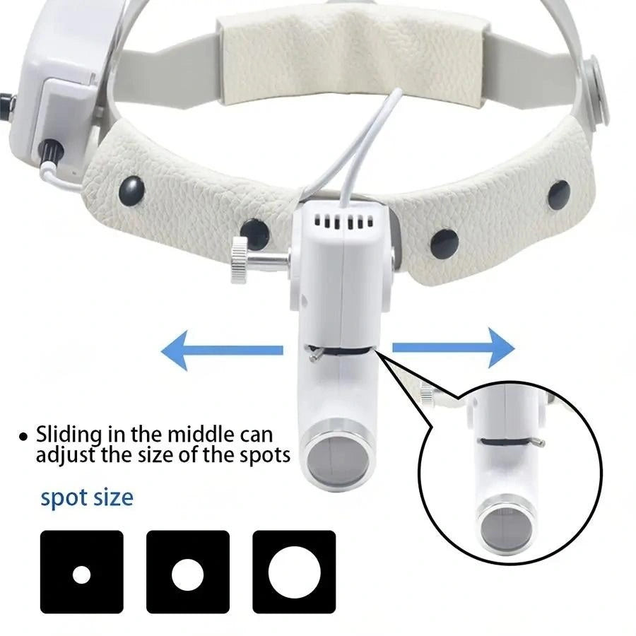 LED Dental LED Light Lamp Binocular Loupes Brightness Spot Adjustable Dental Lab 5W Headlamp for Surgical Headlight 2.5X 3.5X