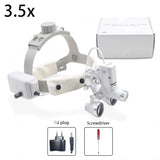 LED Dental LED Light Lamp Binocular Loupes Brightness Spot Adjustable Dental Lab 5W Headlamp for Surgical Headlight 2.5X 3.5X