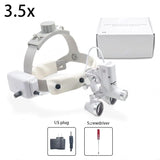 LED Dental LED Light Lamp Binocular Loupes Brightness Spot Adjustable Dental Lab 5W Headlamp for Surgical Headlight 2.5X 3.5X