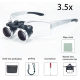 Dental Loupes 3.5x2.5x 320-420mm Goggles Lab Medical Magnifier Dentists Surgical Optical Lens Magnifying Glass Blue
