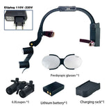 Dental 2.5X 3.5X Loupe Magnification Binocular Surgery Surgical Magnifier with Headlight LED Light Dentist Medical Loupes Lamp