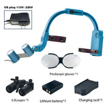 Dental 2.5X 3.5X Loupe Magnification Binocular Surgery Surgical Magnifier with Headlight LED Light Dentist Medical Loupes Lamp