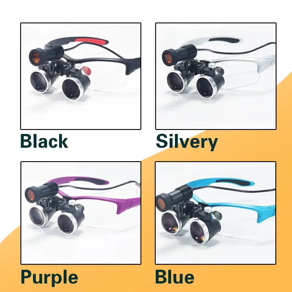 3.5X/2.5X with LED Magnifying Glass Binocular Dental Magnifying Glass Surgical Beauty Medical Magnifying Glass