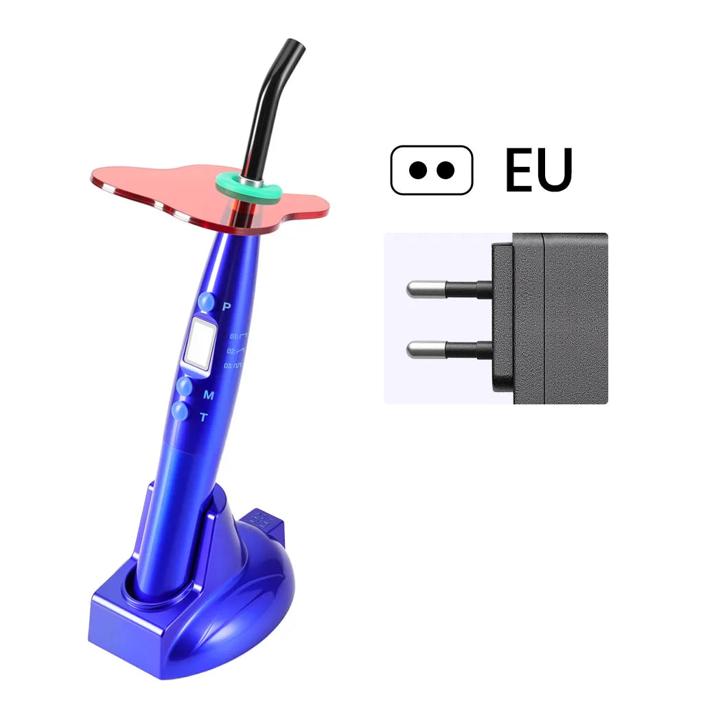 Dental LED Curing Light Wireless Blue Ray Curing Lamp 5W≥1200mw/c㎡ Wavelength 440-480nm Solidify Dentists Instrument