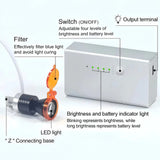 Dental Oral Examination Headlight 5W Adjustable LED Spotlight, Ergo Loupe Headlight, 3500mAh Large Capacity Clip on Battery