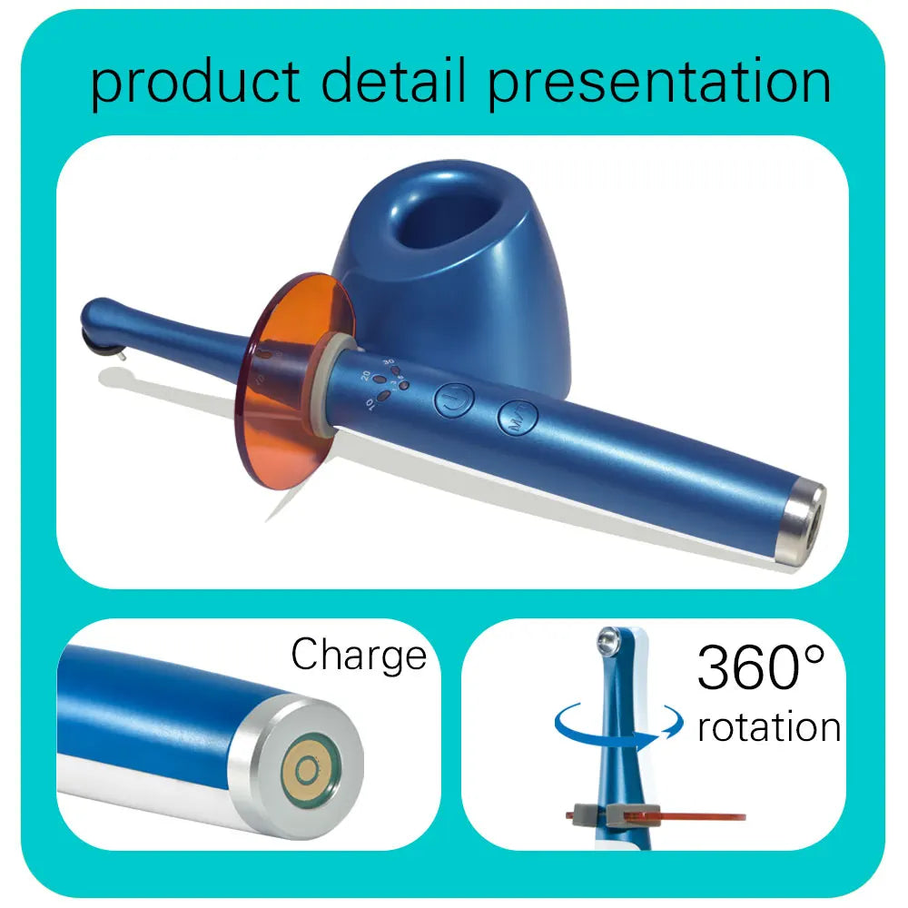 Dental LED Curing Light Rechargeable Wireless  Composite Resin Curing Device Fast Curing Lamp for Dentistry