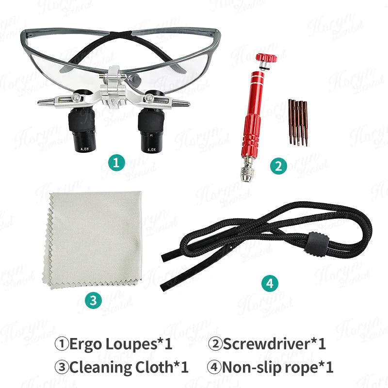 Dental 48 ° Ergo Loupes 4X 5X 6X Distance Surgical Magnifying Glasses Dentistry Loupe Prevent Lowering The Head