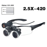 3.5X/2.5X with LED Magnifying Glass Binocular Dental Magnifying Glass Surgical Beauty Medical Magnifying Glass