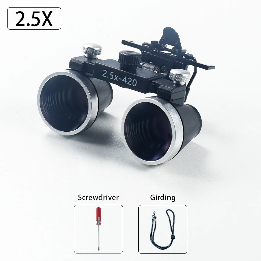 Adjustable Dental Loupe 2.5X-3.5X Binocular Magnifier for Dentist Medical Oral ENT Examination Pupil Magnifying Glass