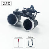 Adjustable Dental Loupe 2.5X-3.5X Binocular Magnifier for Dentist Medical Oral ENT Examination Pupil Magnifying Glass