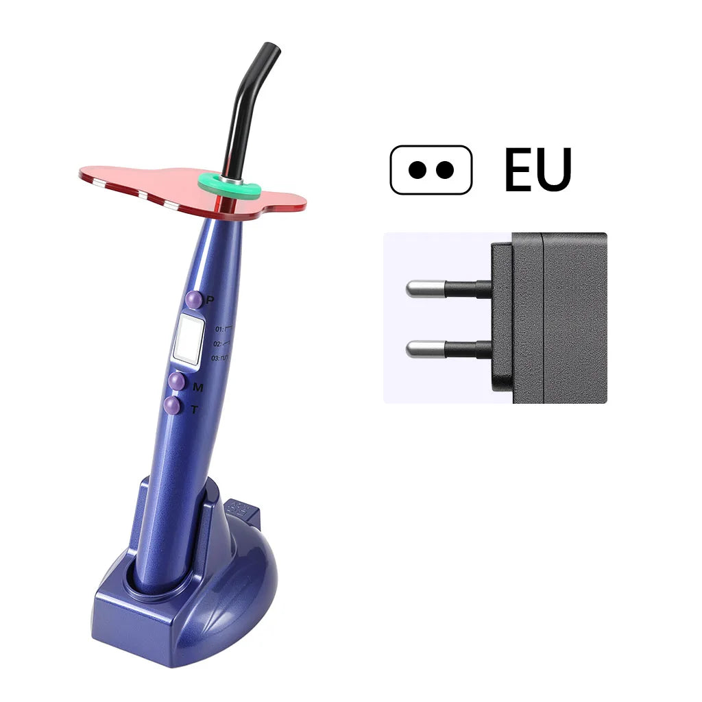 Dental LED Curing Light Wireless Blue Ray Curing Lamp 5W≥1200mw/c㎡ Wavelength 440-480nm Solidify Dentists Instrument