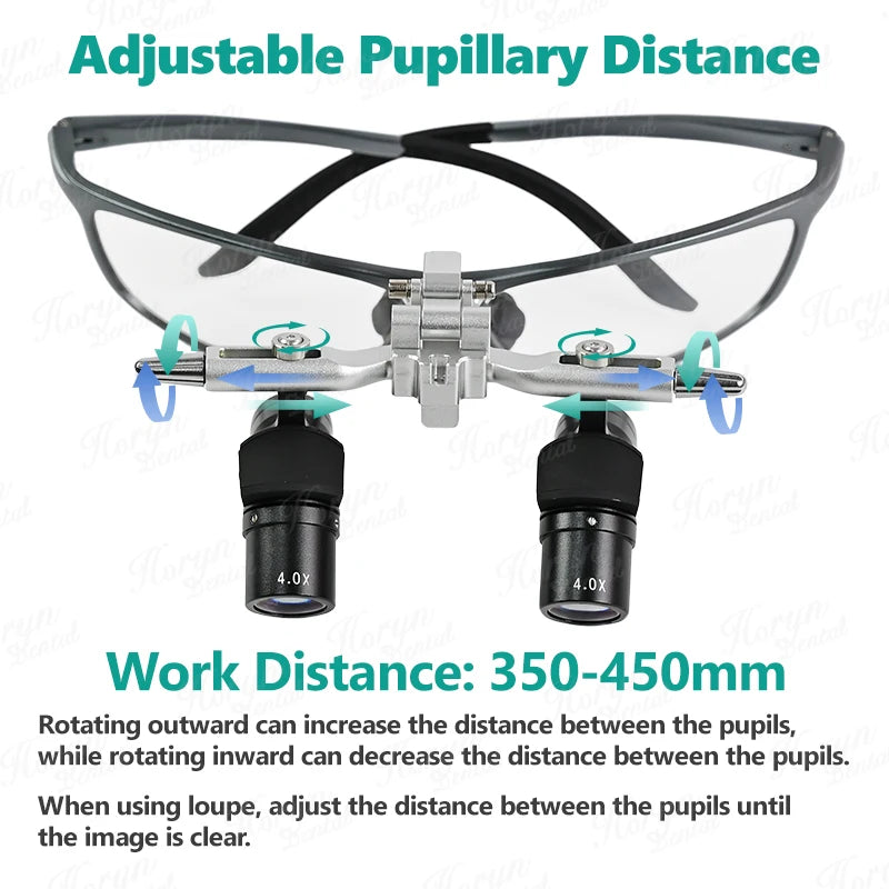 Dental 48 ° Ergo Loupes 4X 5X 6X Distance Surgical Magnifying Glasses Dentistry Loupe Prevent Lowering The Head