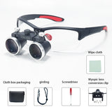 Dental Loupes 3.5x2.5x 320-420mm Goggles Lab Medical Magnifier Dentists Surgical Optical Lens Magnifying Glass Blue