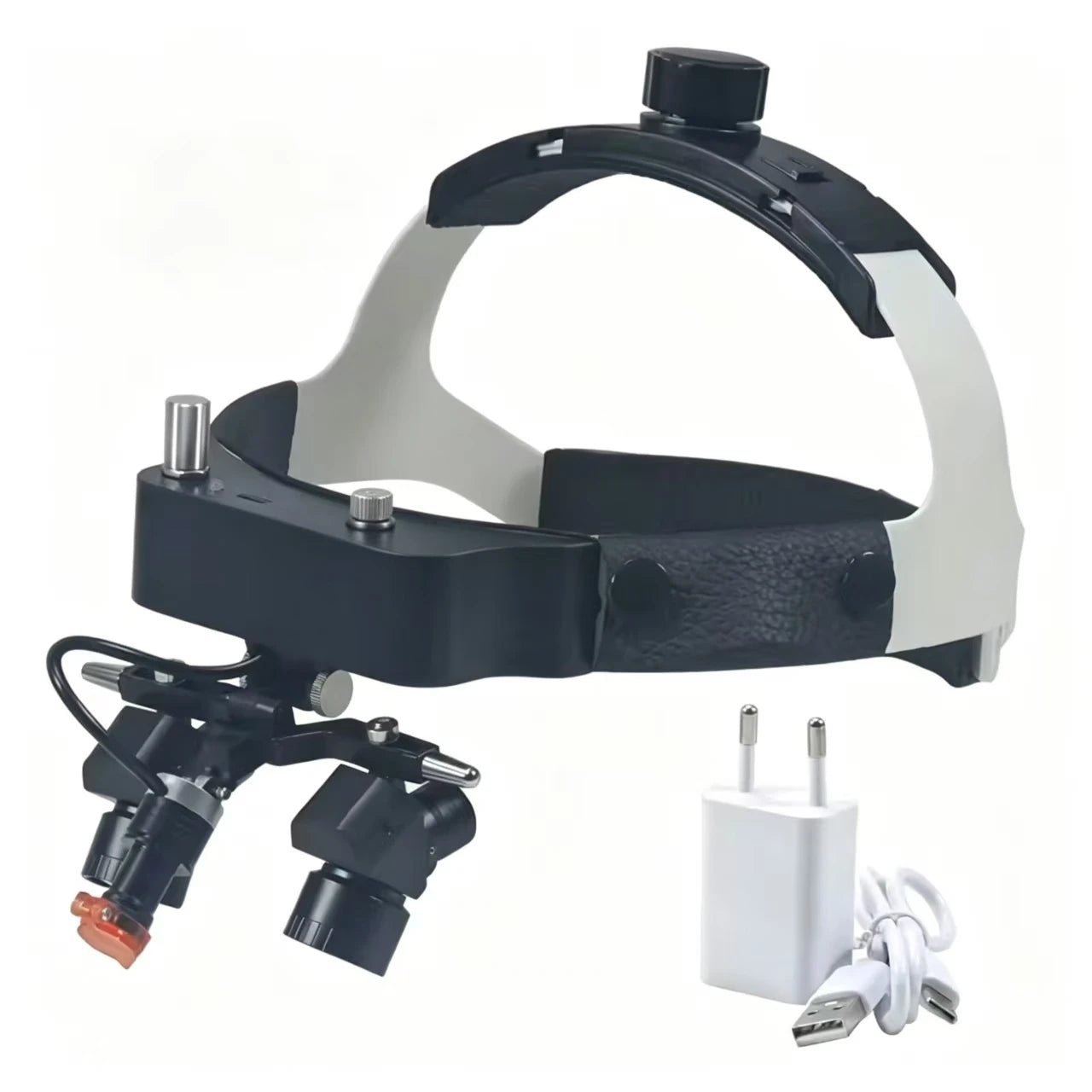 Ergo Loupe Head mounted Dental Magnifier 48 ° Angle Zoom Magnifier 5W LED Spotlight Oral Surgery Special Tool