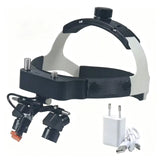 Ergo Loupe Head mounted Dental Magnifier 48 ° Angle Zoom Magnifier 5W LED Spotlight Oral Surgery Special Tool