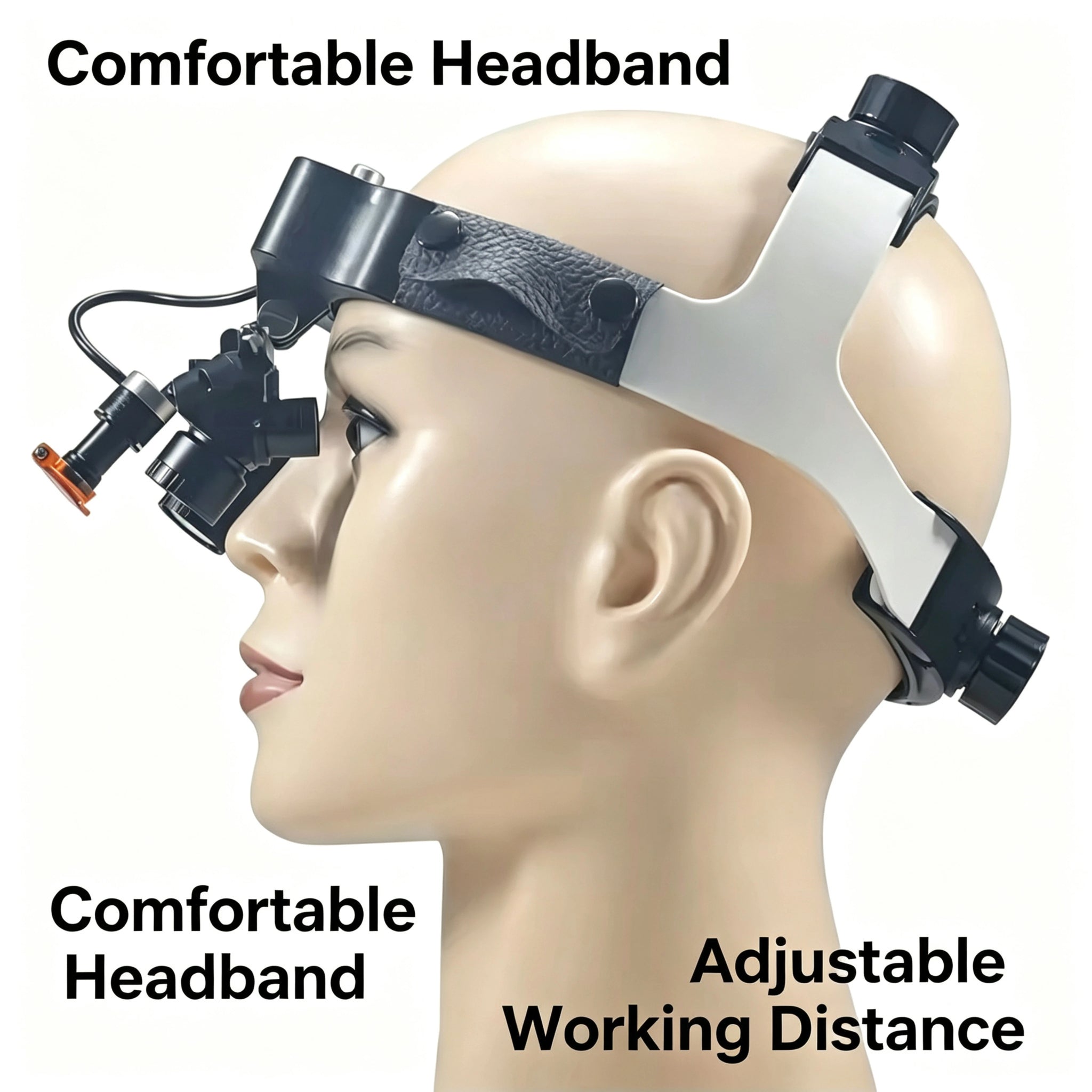 Ergo Loupe Head mounted Dental Magnifier 48 ° Angle Zoom Magnifier 5W LED Spotlight Oral Surgery Special Tool