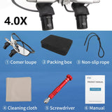 4X/5X Magnifier Dental 48 ° Ergo Optical Loupes For Oral Surgery Prevent Bending And Lowering The Head Dentistry Instrument