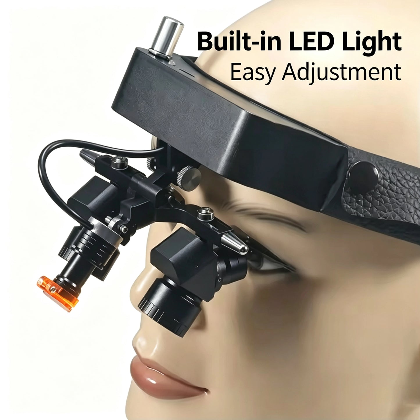 Ergo Loupe Head mounted Dental Magnifier 48 ° Angle Zoom Magnifier 5W LED Spotlight Oral Surgery Special Tool