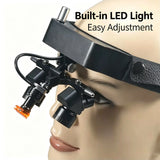 Ergo Loupe Head mounted Dental Magnifier 48 ° Angle Zoom Magnifier 5W LED Spotlight Oral Surgery Special Tool