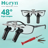 Dental 48 ° Ergo Loupes 4X 5X 6X Distance Surgical Magnifying Glasses Dentistry Loupe Prevent Lowering The Head