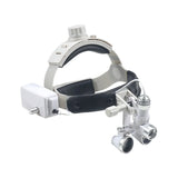 Dental Head-Mounted Binocular Magnifier with Adjustable Light Spot Size Lamp Dental Headlamp with Magnification for Precision Wo