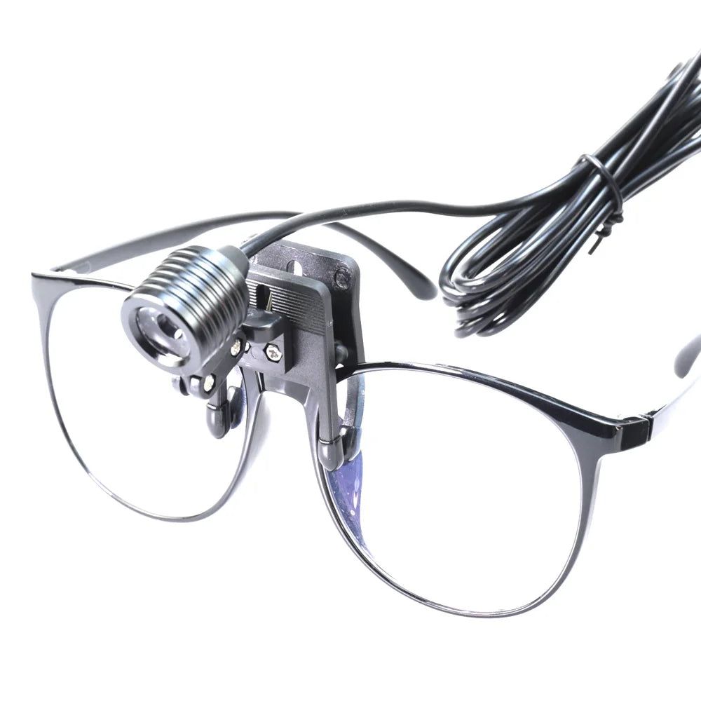 Dental Loupes Surgical Headlight 3W Clip Lamp with Aluminum Casing 110-220V Universal Lighting for Laboratory Use