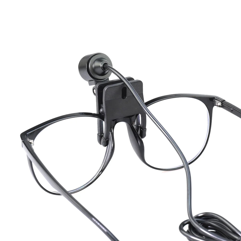 Dental Loupes Surgical Headlight 3W Clip Lamp with Aluminum Casing 110-220V Universal Lighting for Laboratory Use