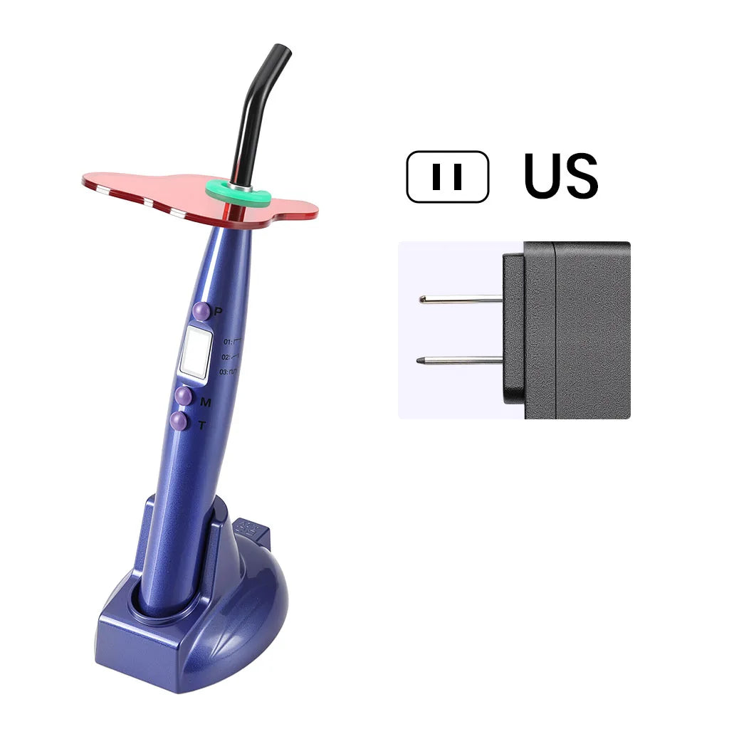 Dental LED Curing Light Wireless Blue Ray Curing Lamp 5W≥1200mw/c㎡ Wavelength 440-480nm Solidify Dentists Instrument
