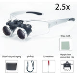 Dental Loupes 3.5x2.5x 320-420mm Goggles Lab Medical Magnifier Dentists Surgical Optical Lens Magnifying Glass Blue