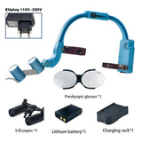 Dental 2.5X 3.5X Loupe Magnification Binocular Surgery Surgical Magnifier with Headlight LED Light Dentist Medical Loupes Lamp