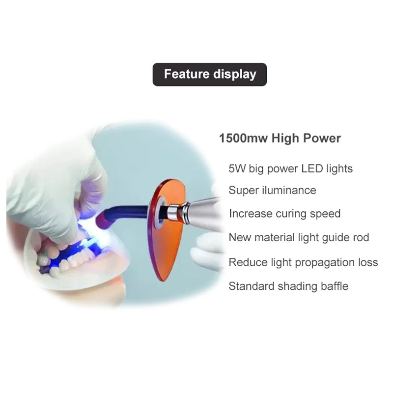Dental Light Curing Machine Oral Photopolymerization Lamp Teeth Whitening Resin Wireless Filling Tooth Dental Equipment