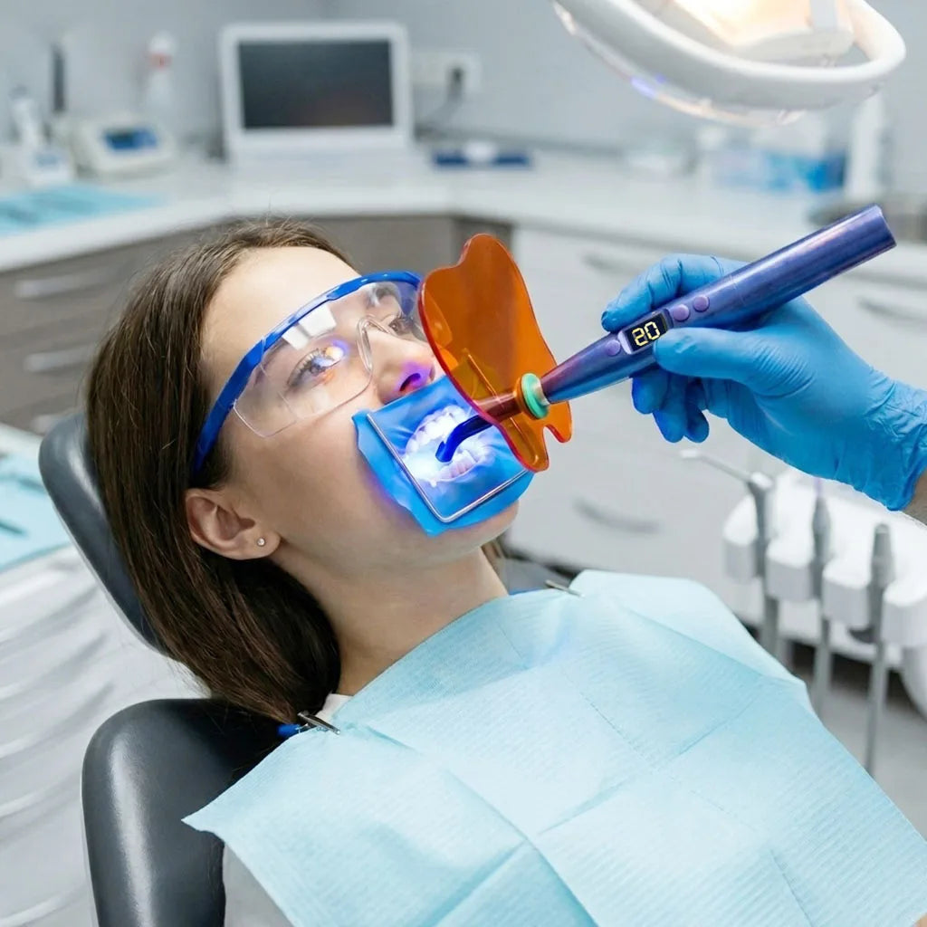 Dental LED Curing Light Wireless Blue Ray Curing Lamp 5W≥1200mw/c㎡ Wavelength 440-480nm Solidify Dentists Instrument