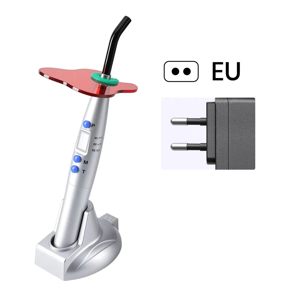 Dental LED Curing Light Wireless Blue Ray Curing Lamp 5W≥1200mw/c㎡ Wavelength 440-480nm Solidify Dentists Instrument